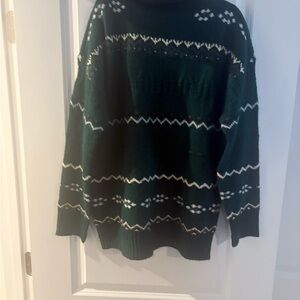 Green Patterned Women's Sweater
